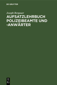 Vorderes Coverbild Aufsatzlehrbuch Polizeibeamte und -Anwärter