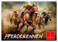 Vorderes Coverbild Pferderennen (Wandkalender 2025 DIN A3 quer), CALVENDO Monatskalender