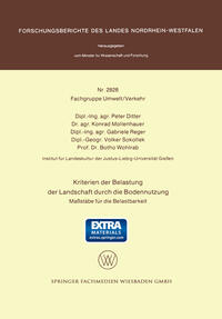Vorderes Coverbild Kriterien der Belastung der Landschaft durch die Bodennutzung