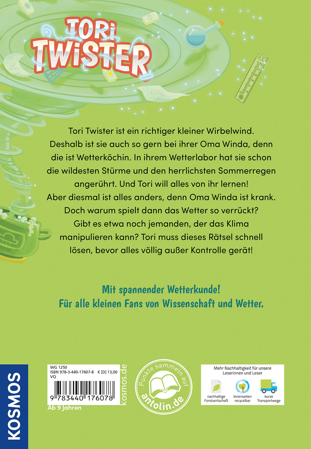 Rückseitencover Tori Twister. Stürmisch unterwegs