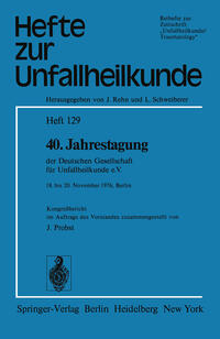 Vorderes Coverbild 40. Jahrestagung der Deutschen Gesellschaft für Unfallheilkunde e.V.