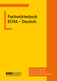 Vorderes Coverbild Fachwörterbuch ECHA - Deutsch