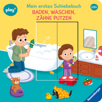 Vorderes Coverbild Play+ Mein erstes Schiebebuch Baden, waschen, Zähne putzen - ab 18 Monate