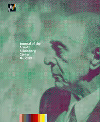 Vorderes Coverbild Journal of the Arnold Schönberg Center