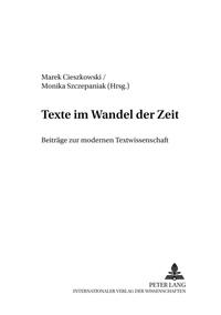 Vorderes Coverbild Texte im Wandel der Zeit