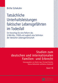 Vorderes Coverbild Tatsächliche Unterhaltsleistungen faktischer Lebensgefährten im Todesfall
