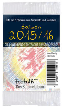 Vorderes Coverbild Stickertüte 2015/16 Eintracht Braunschweig