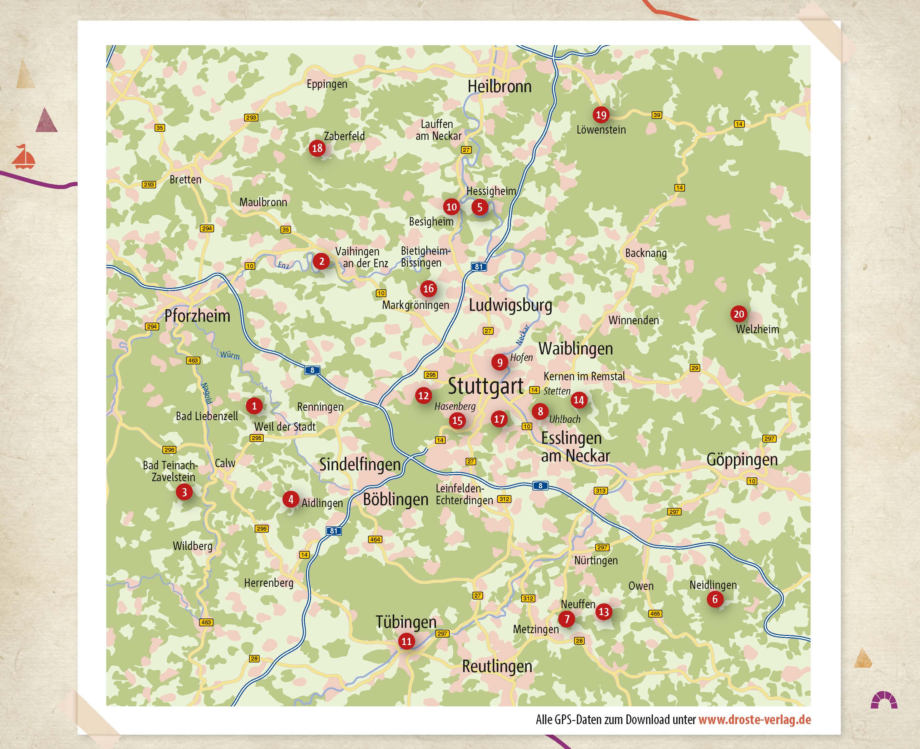 Beispielinhalt (Bild) Rund um Stuttgart. Wandern für die Seele