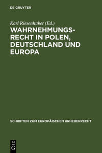 Vorderes Coverbild Wahrnehmungsrecht in Polen, Deutschland und Europa