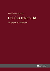 Vorderes Coverbild Le Dit et le Non-Dit