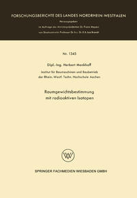 Vorderes Coverbild Raumgewichtsbestimmung mit radioaktiven Isotopen