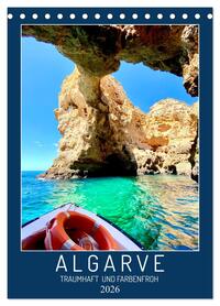 Vorderes Coverbild Algarve Traumhaft & farbenfroh (Tischkalender 2026 DIN A5 hoch), CALVENDO Monatskalender
