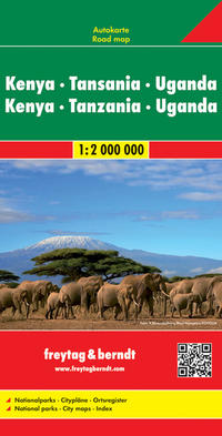 Vorderes Coverbild Kenya - Tansania - Uganda - Ruanda, Autokarte 1:2.000.000