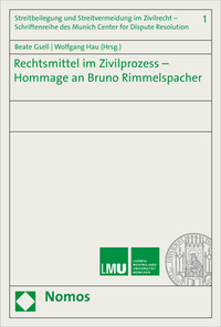 Vorderes Coverbild Rechtsmittel im Zivilprozess - Hommage an Bruno Rimmelspacher