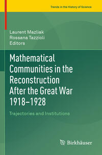 Vorderes Coverbild Mathematical Communities in the Reconstruction After the Great War 1918–1928