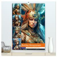 Vorderes Coverbild Antike Amazonen. Furchtlose Fantasy-Kriegerinnen (hochwertiger Premium Wandkalender 2026 DIN A2 hoch), Kunstdruck in Hochglanz