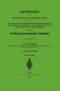 Vorderes Coverbild Jahresbericht über die Beobachtungs-Ergebnisse