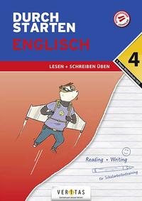Vorderes Coverbild Durchstarten Englisch 4. Klasse Mittelschule/AHS Lesen und Schreiben üben