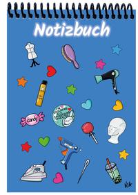 Vorderes Coverbild A 5 Notizblock Manga Items, blau, blanko