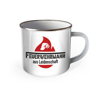 Vorderes Coverbild Trötsch Emaille Becher Feuerwehrmann aus Leidenschaft