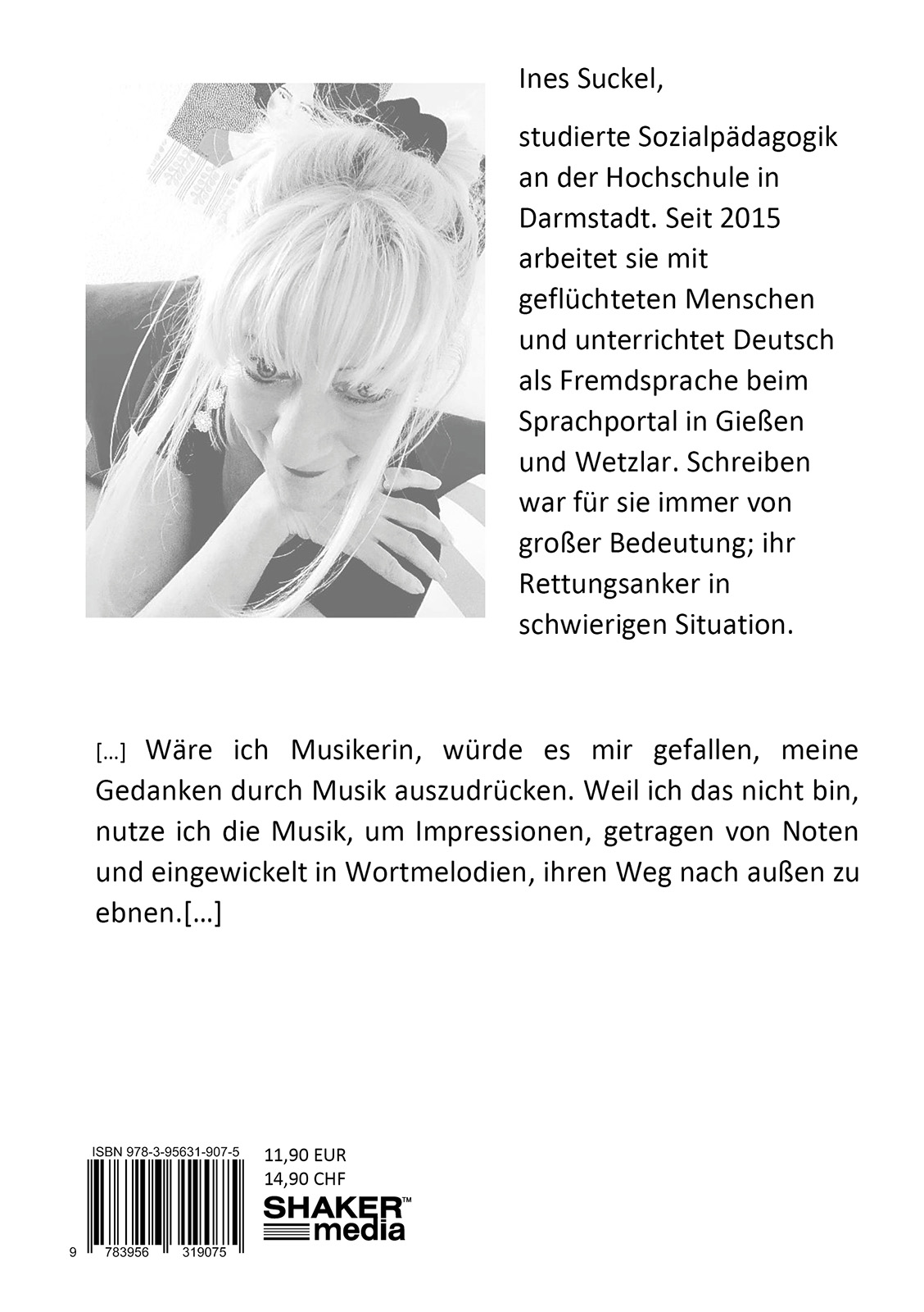 Rückseitencover … und sie webte Netze aus Wörtern, auf dass sich darin Gefühle verfingen