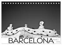 Vorderes Coverbild BARCELONA [black/white] (Tischkalender 2025 DIN A5 quer), CALVENDO Monatskalender