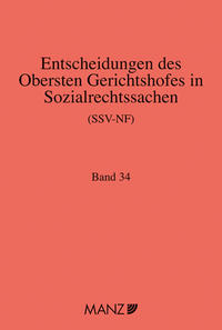 Vorderes Coverbild Entscheidungen des obersten Gerichtshofes in Sozialrechtssachen SSV-NF