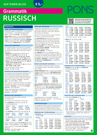 Vorderes Coverbild PONS Grammatik auf einen Blick Russisch