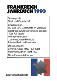 Vorderes Coverbild Frankreich-Jahrbuch 1993