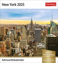 Vorderes Coverbild New York Sehnsuchtskalender 2025 - Wochenkalender mit 53 Postkarten