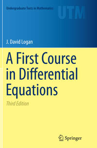 Vorderes Coverbild A First Course in Differential Equations