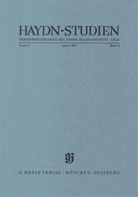 Vorderes Coverbild Haydn Studien. Veröffentlichungen des Joseph Haydn-Instituts Köln. Band I, Heft 4, April 1967
