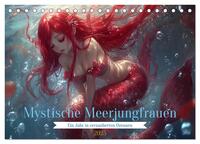 Vorderes Coverbild Mystische Meerjungfrauen: Ein Jahr in verzauberten Ozeanen (Tischkalender 2025 DIN A5 quer), CALVENDO Monatskalender