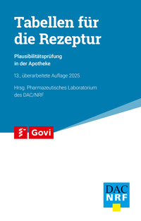 Vorderes Coverbild Tabellen für die Rezeptur