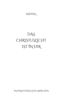 Vorderes Coverbild Das Christuslicht ist in Dir