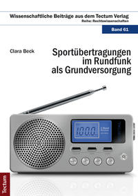 Vorderes Coverbild Sportübertragungen im Rundfunk als Grundversorgung