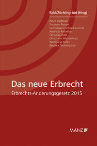 Vorderes Coverbild Das neue Erbrecht Erbrechts-Änderungsgesetz 2015