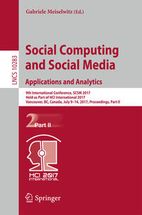 Vorderes Coverbild Social Computing and Social Media. Applications and Analytics
