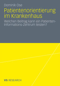 Vorderes Coverbild Patientenorientierung im Krankenhaus