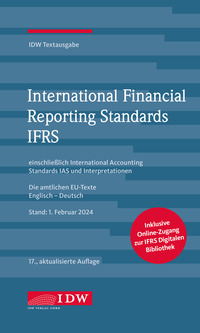 Vorderes Coverbild International Financial Reporting Standards IFRS, 2024 mit MAIK (AI)