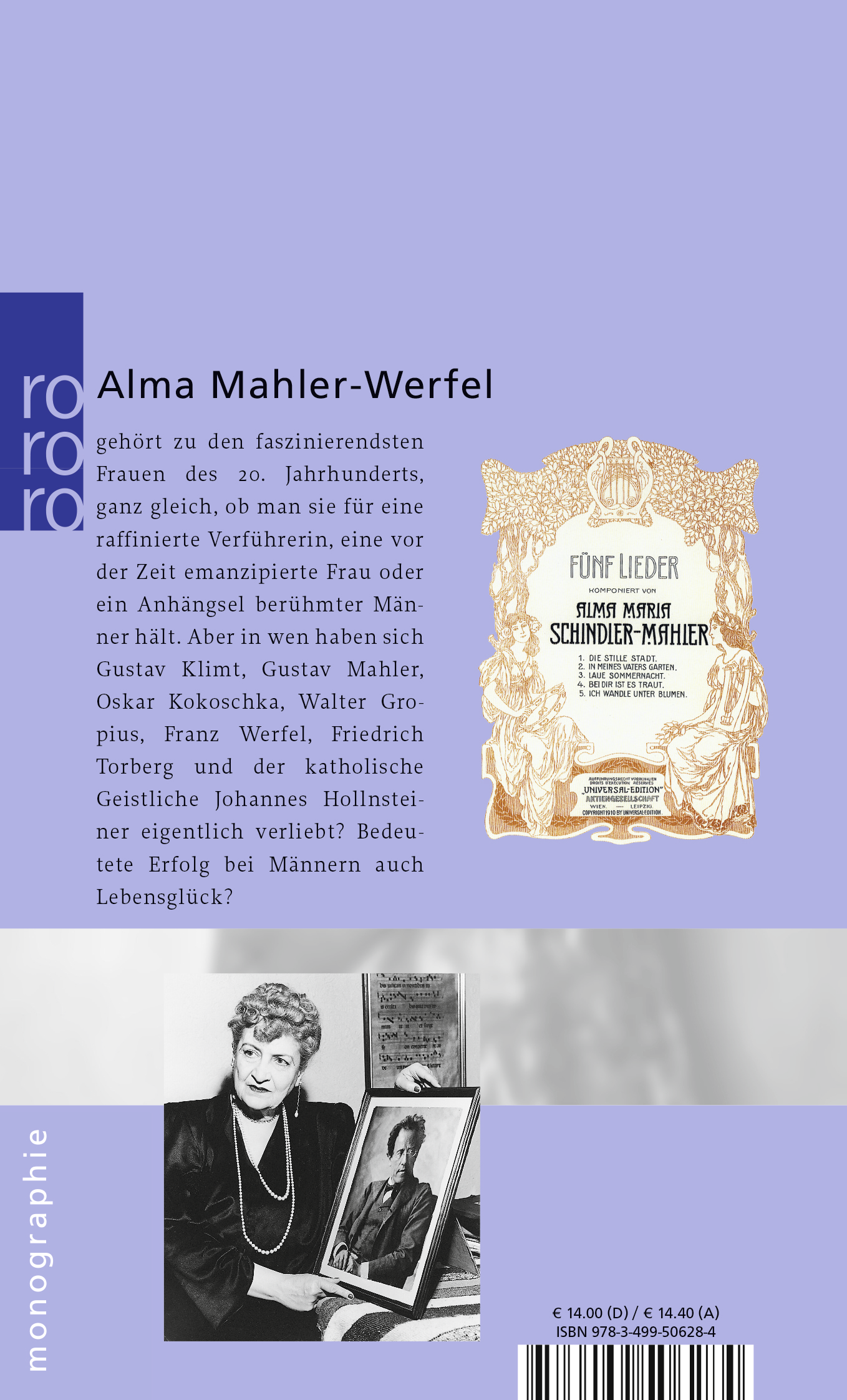 Rückseitencover Alma Mahler-Werfel