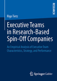 Vorderes Coverbild Executive Teams in Research-Based Spin-Off Companies