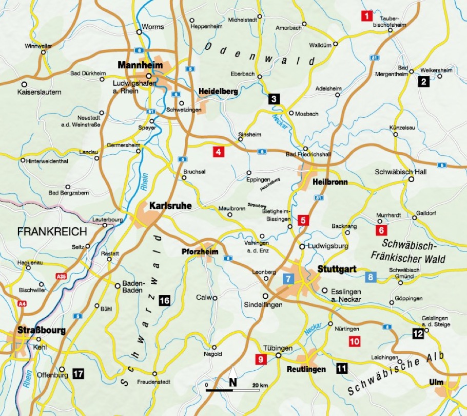 Beispielinhalt (Bild) Die Wander-Bucket-List Baden-Württemberg