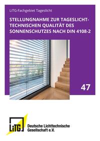 Vorderes Coverbild Stellungnahme zur tageslichttechnischen Qualität des Sonnenschutzes nach DIN 4108-2