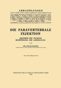 Vorderes Coverbild Die Paravertebrale Injektion