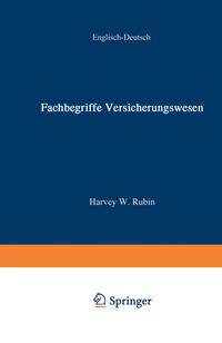Vorderes Coverbild Fachbegriffe Versicherungswesen / Dictionary of Insurance Terms