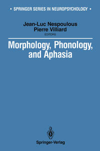 Vorderes Coverbild Morphology, Phonology, and Aphasia