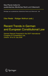 Vorderes Coverbild Recent Trends in German and European Constitutional Law