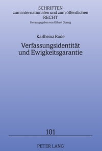 Vorderes Coverbild Verfassungsidentität und Ewigkeitsgarantie