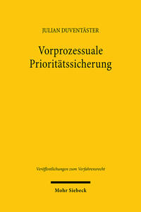 Vorderes Coverbild Vorprozessuale Prioritätssicherung